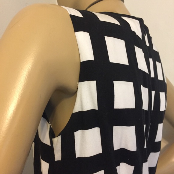 Elk Wide Leg Jumpsuit Black/White Tile Print, Sz L - Picture 7 of 10